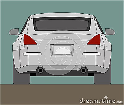 Vector Nissan 350z z33 Fireledy Blueprint Japan Coupe JDM Drift Street Nfs Vector Illustration